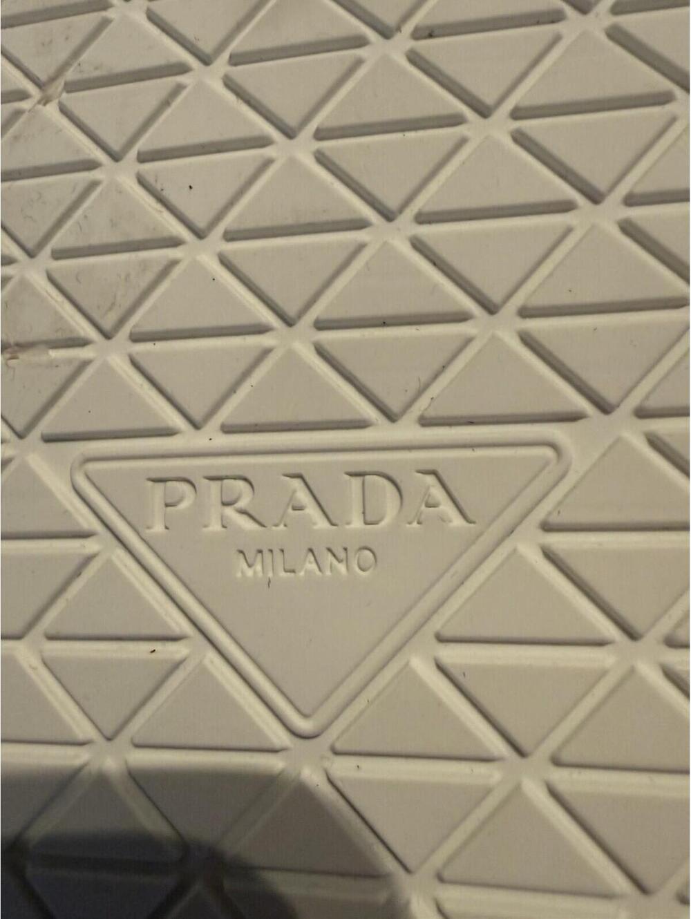 PRADA SNEAKERS SHOES 1E617M WHITE GABARDINE POLKA NEW WITH BOX SIZE 40 - Picture 9 of 9